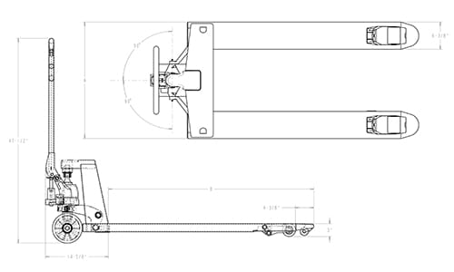 Altra pallet jack, pallet jack dimensions