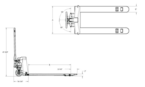 low profile pallet jack, pallet jack dimensions