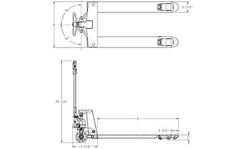 stainless steel pallet jack, pallet jack dimensions