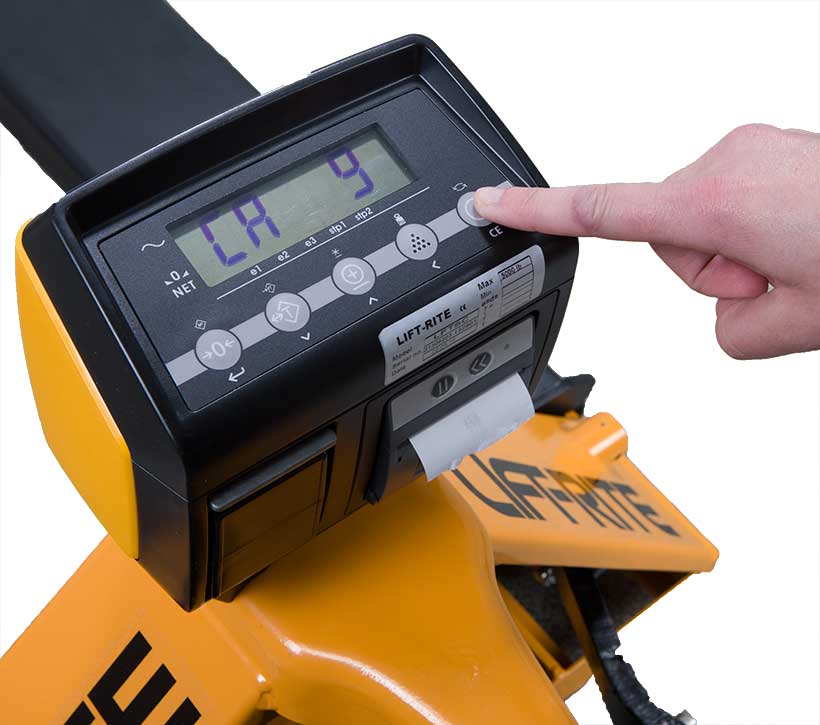 lift-rite pallet jack scale with printer